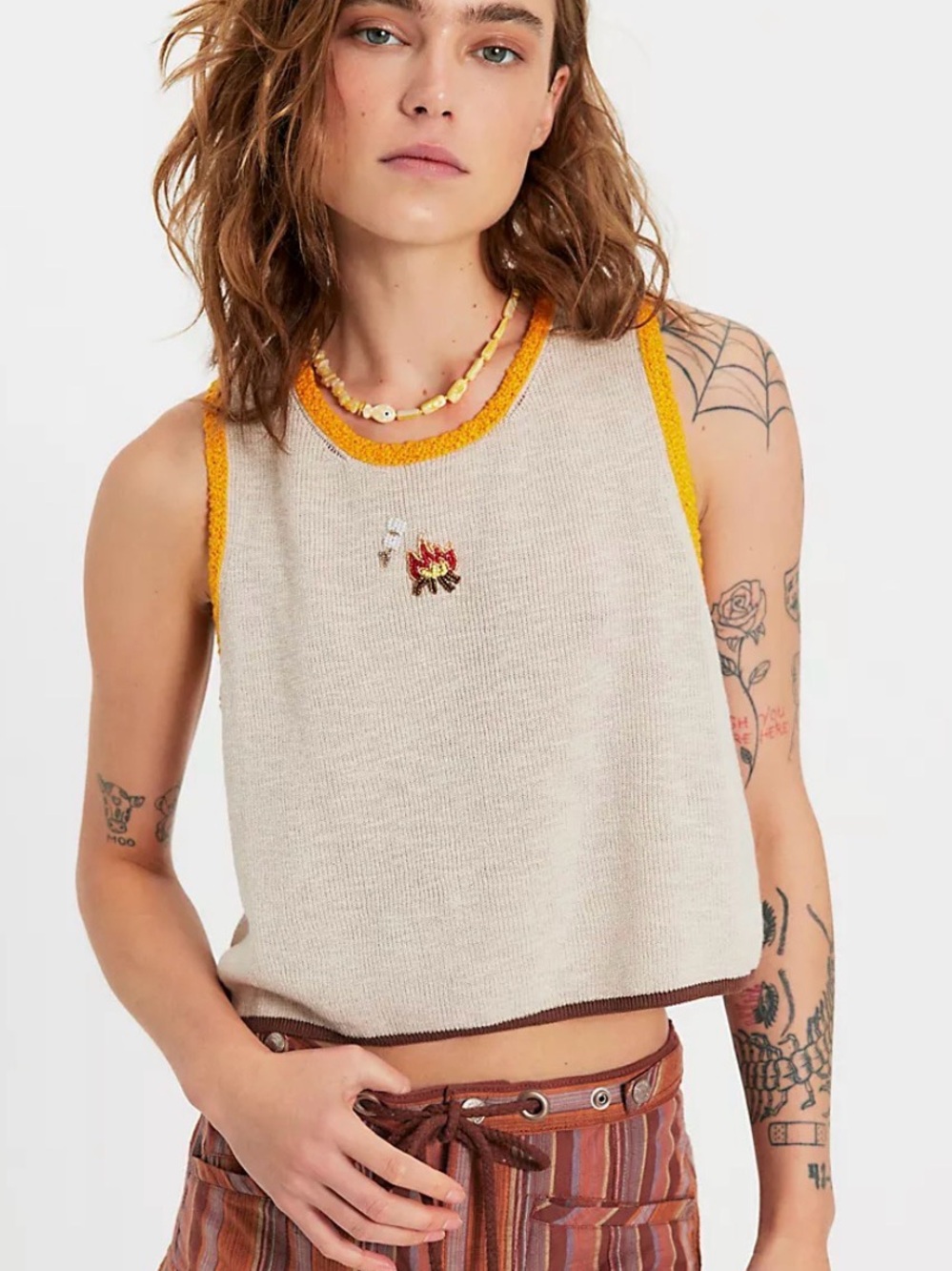 Free People Shelly Sweater Tank. NWT. Snores combo
